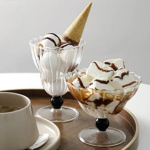 Swirl Ribbed Glass Dessert Glasses - Staunton and Henry