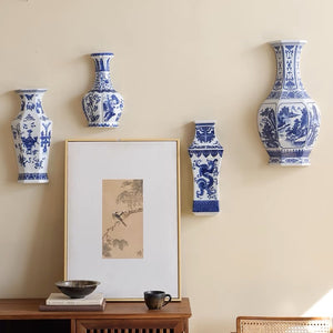 Chinese Blue and White Vase Wall Art - Staunton and Henry