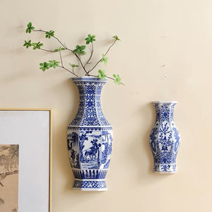 Chinese Blue and White Vase Wall Art - Staunton and Henry