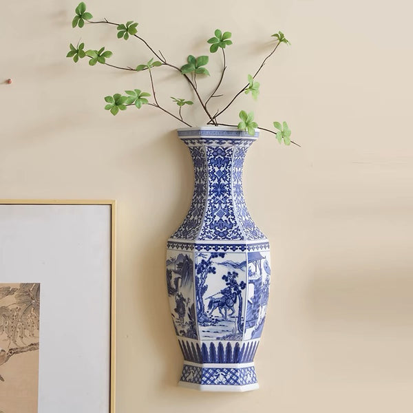 Chinese Blue and White Vase Wall Art - Staunton and Henry