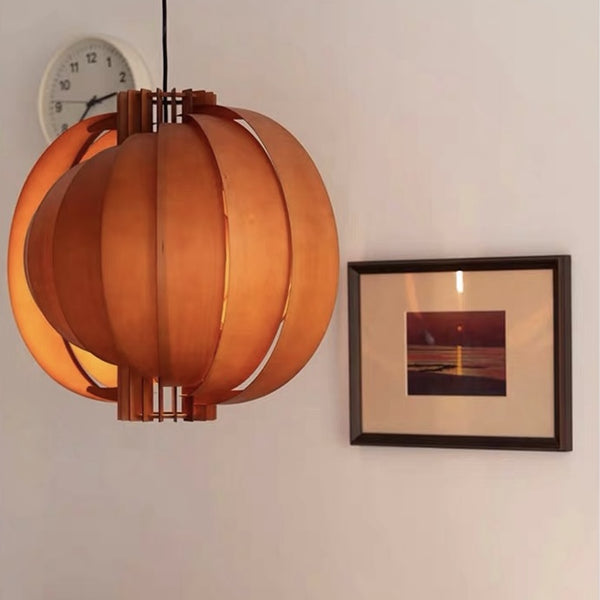 Runa Round Wood Veneer Hanging Light - Staunton and Henry