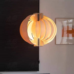 Runa Round Wood Veneer Hanging Light - Staunton and Henry
