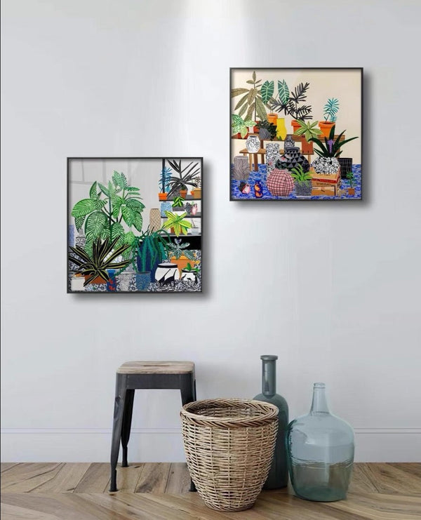 Plants Illustration Wall Art with Frame - Staunton and Henry