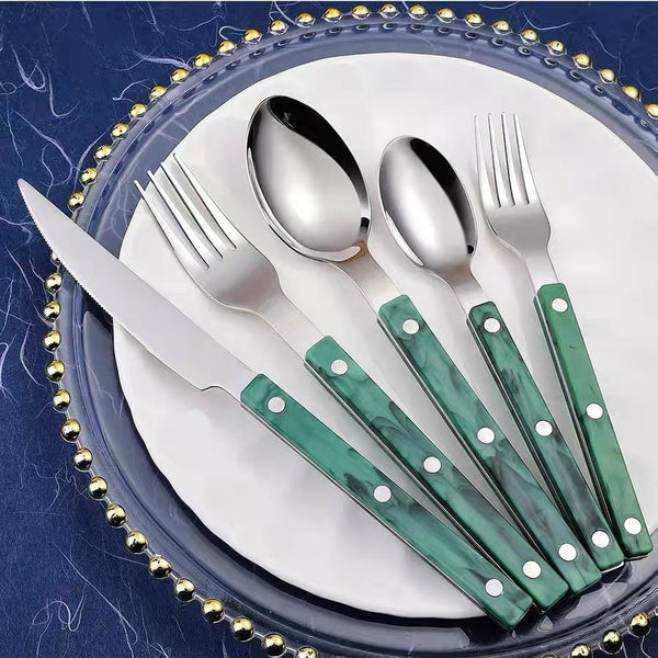 Steak Knife Cutlery Set - Green - Staunton and Henry