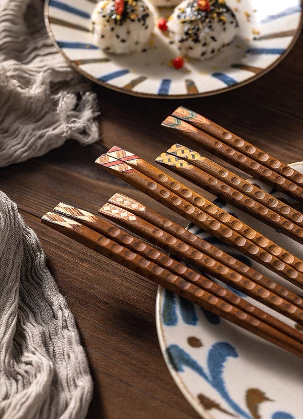Geometry Japanese Style Wooden Chopsticks - Staunton and Henry