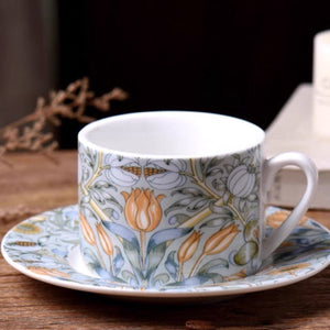 Bloom Elegant Modern Ceramic Tea Cup and Saucer - Staunton and Henry