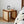 Square Wood and Rattan Side Table - Staunton and Henry