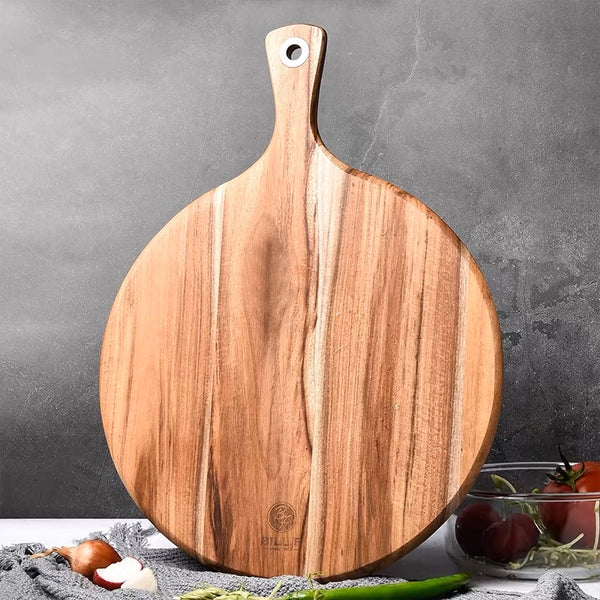 Hand Made Rustic Wooden Serving Board - Round - Staunton and Henry