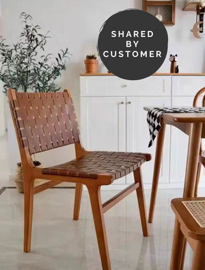 Kirra Woven Leather Dining Chair - Staunton and Henry