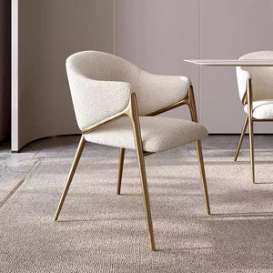 Carrie Curved and Boucl√© Dining Chair - Staunton and Henry