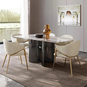 Carrie Curved and Boucl√© Dining Chair - Staunton and Henry
