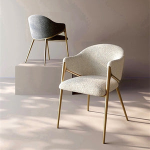 Carrie Curved and Boucl√© Dining Chair - Staunton and Henry