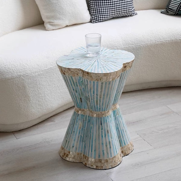 Clover Leaf Mother of Pearl Side Table - Staunton and Henry