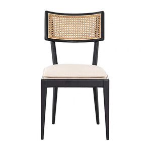 Buro Black Dining Chair with Rattan - Staunton and Henry