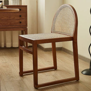 Budi Stackable Wood and Rattan Dining Chair - Staunton and Henry