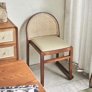 Budi Stackable Wood and Rattan Dining Chair - Staunton and Henry