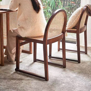 Budi Stackable Wood and Rattan Dining Chair - Staunton and Henry