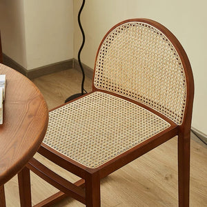 Budi Stackable Wood and Rattan Dining Chair - Staunton and Henry