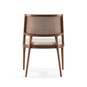 Madison Curved Wood and Rattan Dining Chair - Staunton and Henry