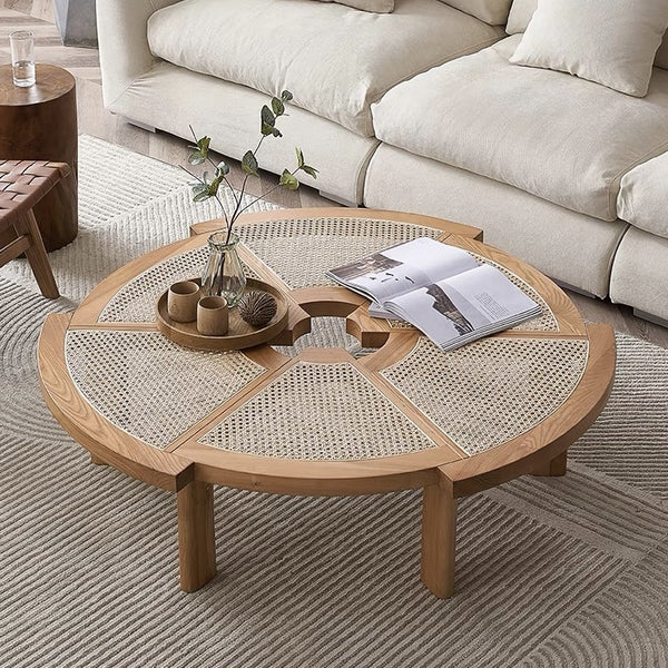 Replica Rio Low Rattan and Wood Coffee Table - Staunton and Henry