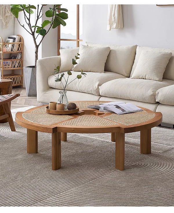 Replica Rio Low Rattan and Wood Coffee Table - Staunton and Henry