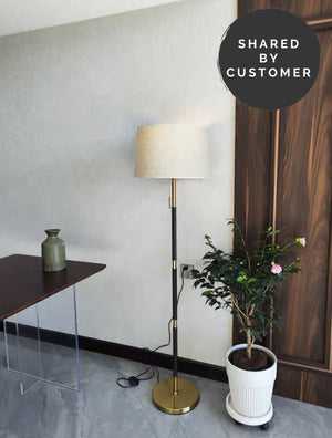 Mila Metal Floor Lamp White Shade - Staunton and Henry