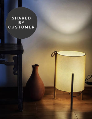 Japanese Style Linen Table Lamp - Staunton and Henry