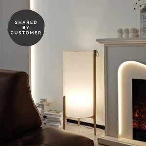 Japanese Style Linen Table Lamp - Staunton and Henry