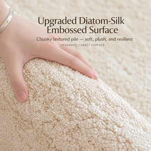 Modern Cream Textured Area Rug