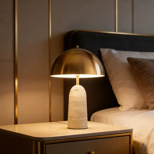 Bella Brass Dome Marble Table Lamp - Staunton and Henry