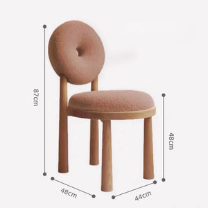 Mochi Natural Wood Flocked Fabric Dining Chair - Staunton and Henry
