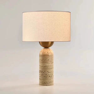 Blush Marble Column Table Lamp - Staunton and Henry