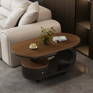 Modern Stone and Wood Moveable Coffee Table - Staunton and Henry