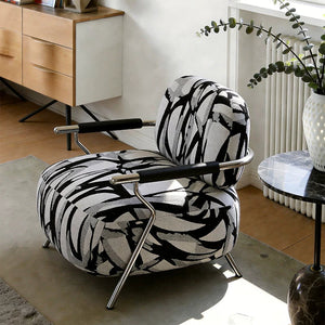 Italian Minimalist Jacquard Single Fabric Leisure Chair - Staunton and Henry