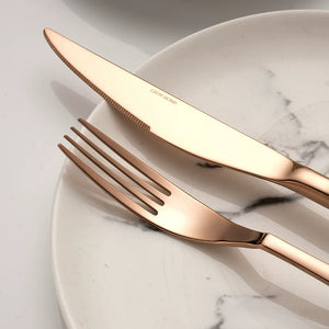 Arden Rose Gold Stainless Steel Cutlery Set - Staunton and Henry