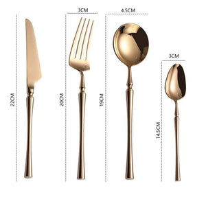 Elara Rose Gold Stainless Steel Cutlery Set
