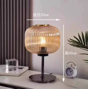 Glow Ribbed Glass Table Lamp - Staunton and Henry