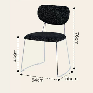 Luca Modern Chrome and Fabric Dining Chair - Staunton and Henry