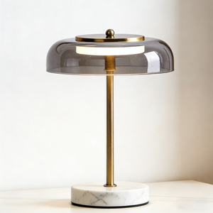 Halo Travertine Wabi Sabi Table Lamp - Staunton and Henry