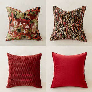 Vino Burgundy Velvet Cushion Cover Set - Staunton and Henry