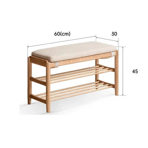 Yuki Oak Wood Shoe Bench - Staunton and Henry