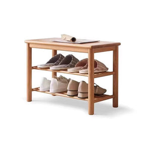 Yuki Oak Wood Shoe Bench - Staunton and Henry