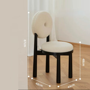 Mochi Natural Wood Flocked Fabric Dining Chair - Staunton and Henry
