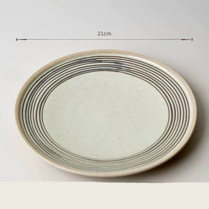Hand-Painted Stoneware Breakfast Plate 21cm Underglaze Ceramic Dinner Dish - Staunton and Henry
