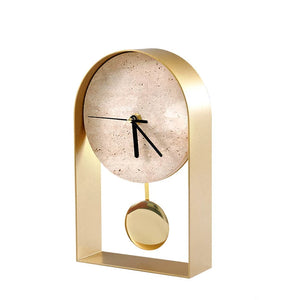 Wabi Sabi Modern Stone Mantle Clock - Staunton and Henry