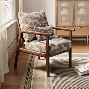 MAIR.HK Solid Wood Retro Modern Armchair Living Room Leisure Chair - Staunton and Henry