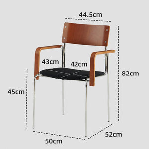 Bauhaus Inspired Retro Armchair Wabi-Sabi Solid Wood Dining Chair - Staunton and Henry