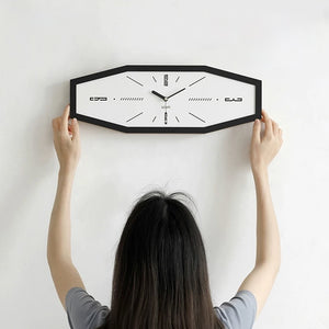 Clyde Mid-Century Geometric Wooden Wall Clock - Staunton and Henry