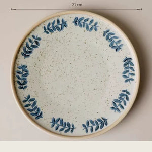 Hand-Painted Stoneware Breakfast Plate 21cm Underglaze Ceramic Dinner Dish - Staunton and Henry