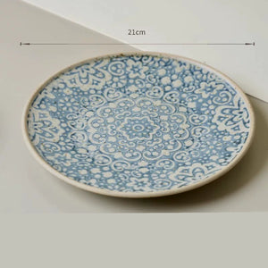 Hand-Painted Stoneware Breakfast Plate 21cm Underglaze Ceramic Dinner Dish - Staunton and Henry